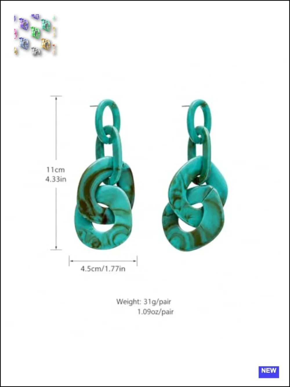 Lightweight Acrylic Drop Earrings, Geometric Statement Fashion Jewelry